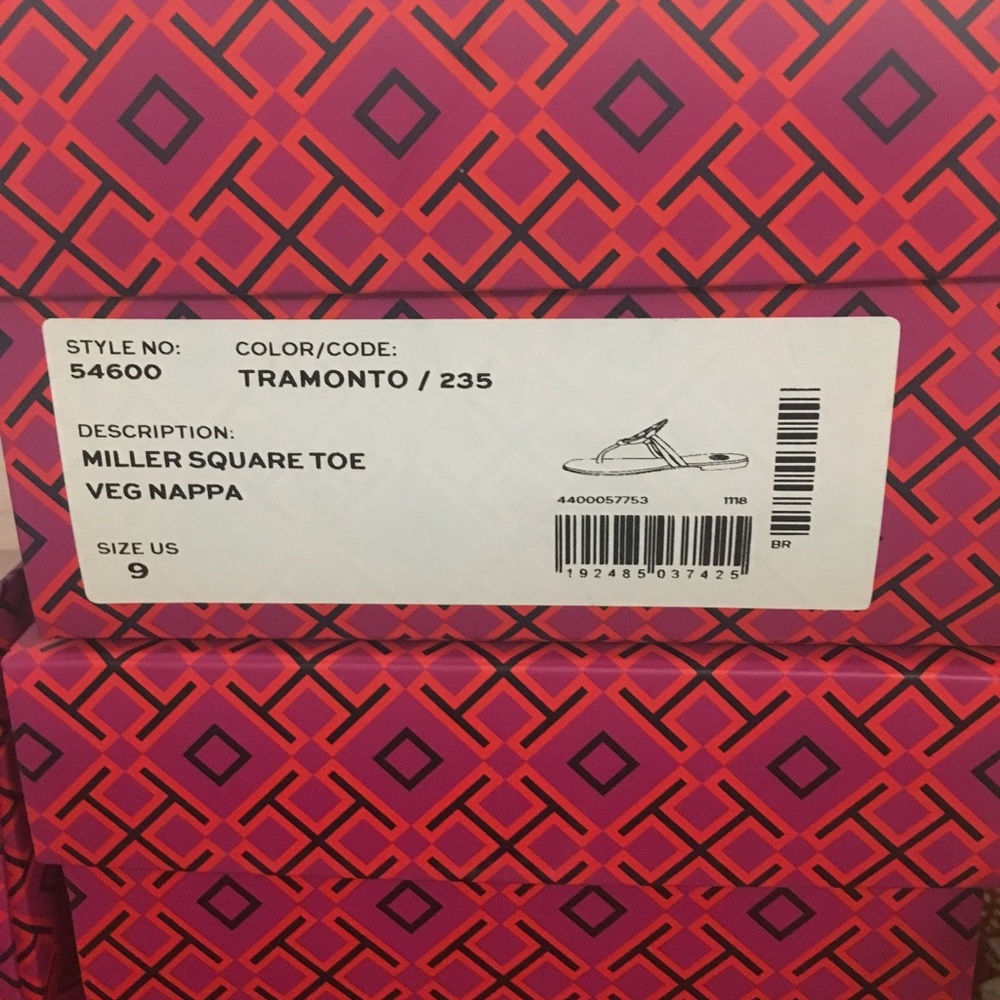 NEW Tory Burch Miller Square Toe Miller Sandals - Picture 6 of 6